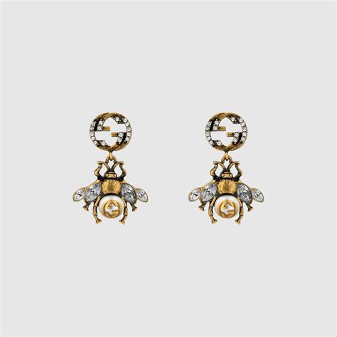 bee earring gucci|Gucci bee earrings for women.